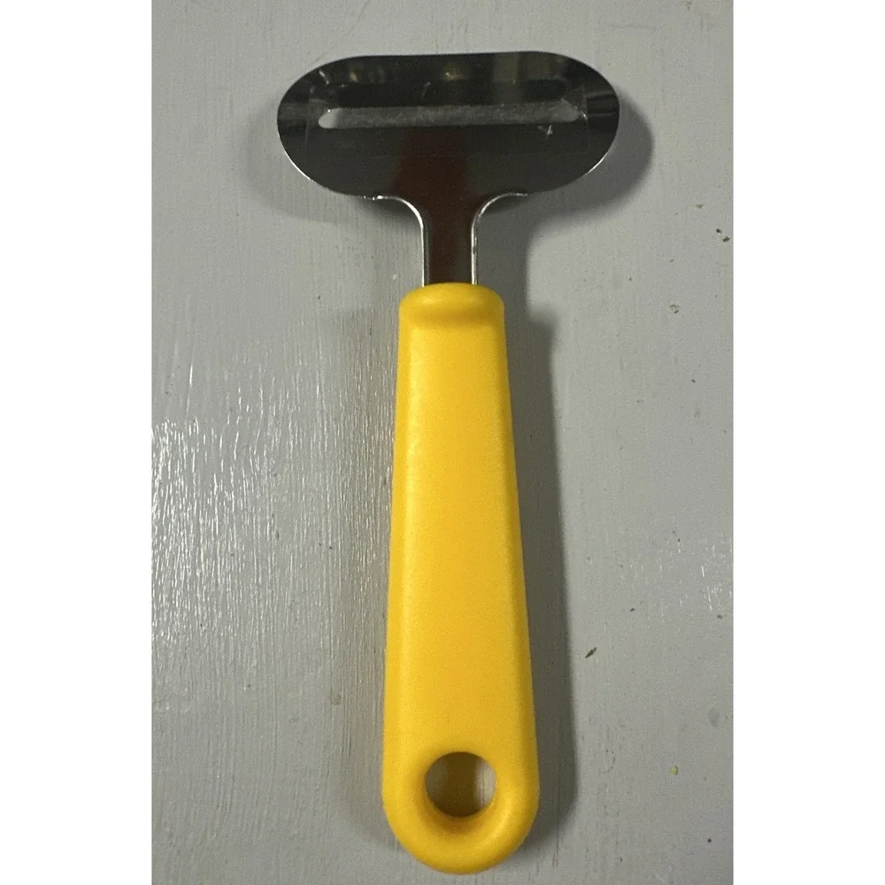 Vintage IKEA Yellow Handle Stainless Steel Cheese Slicer Plane Kitchen NEW
